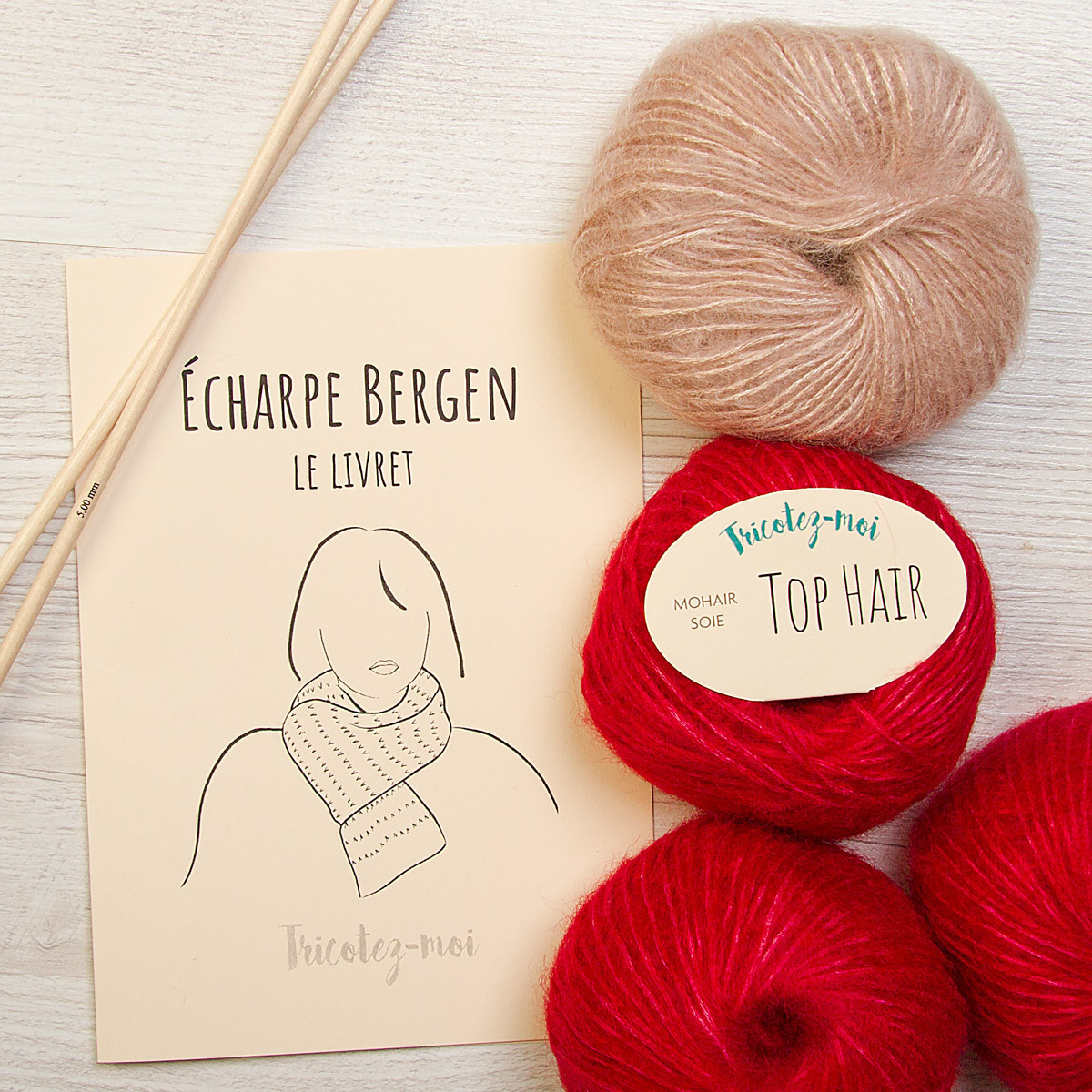 Écharpe Bergen à tricoter