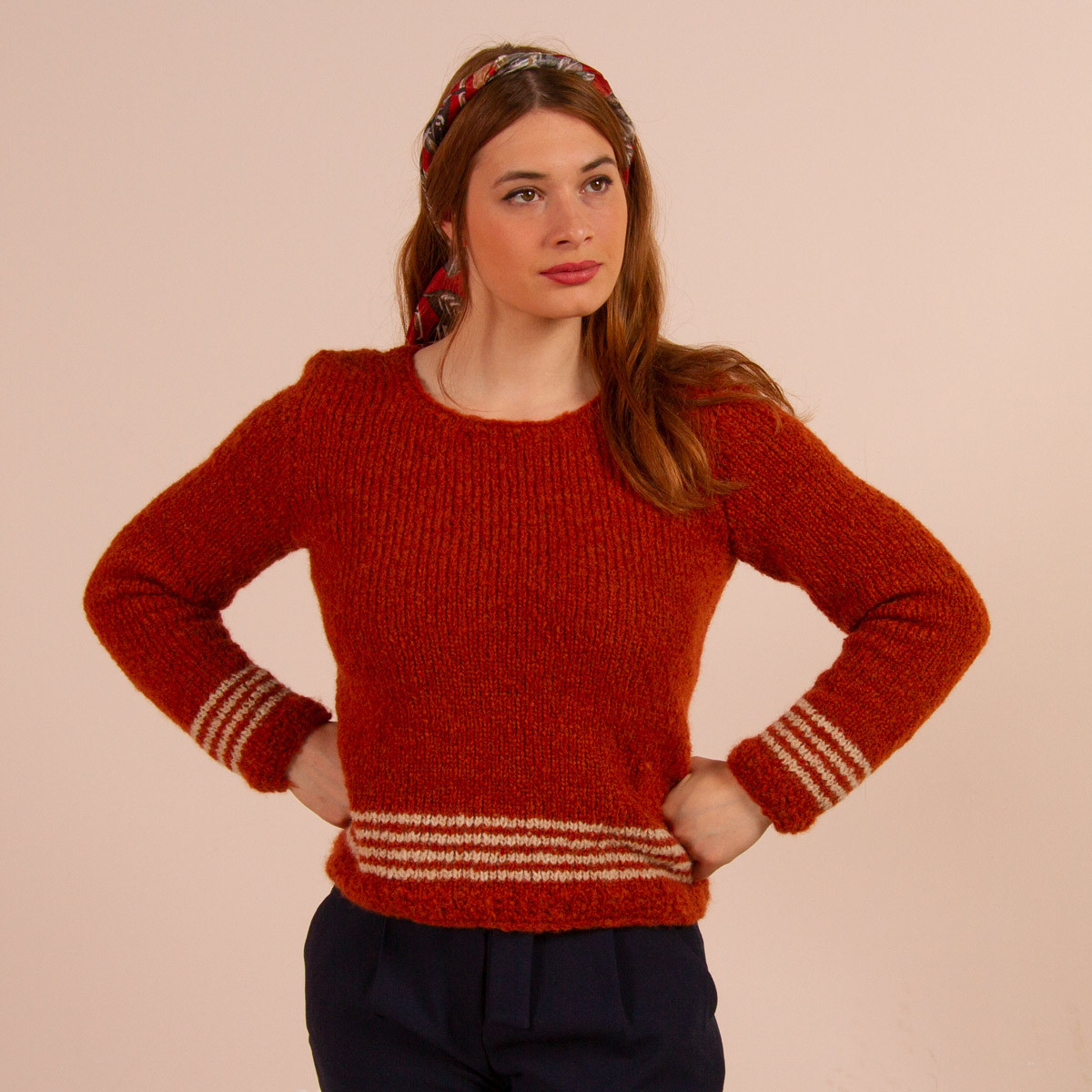Women's sweater knitting pattern