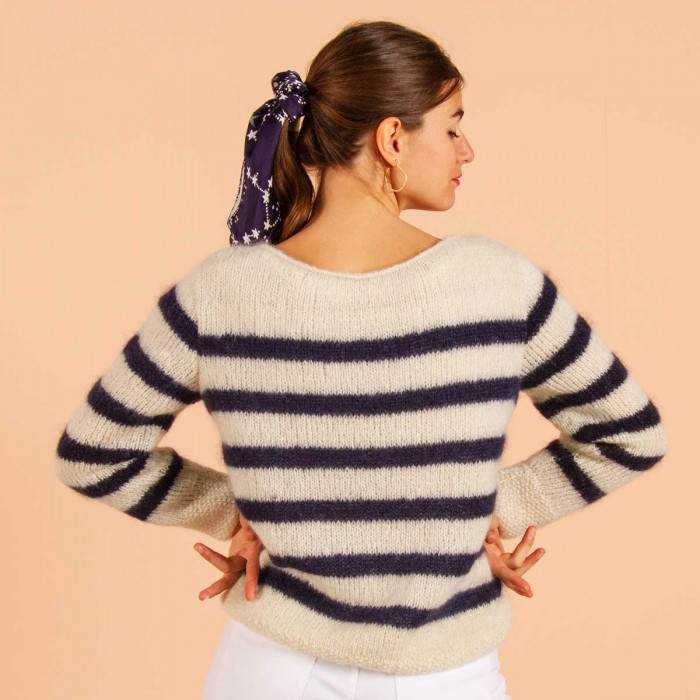 Courbine Striped jersey to knit