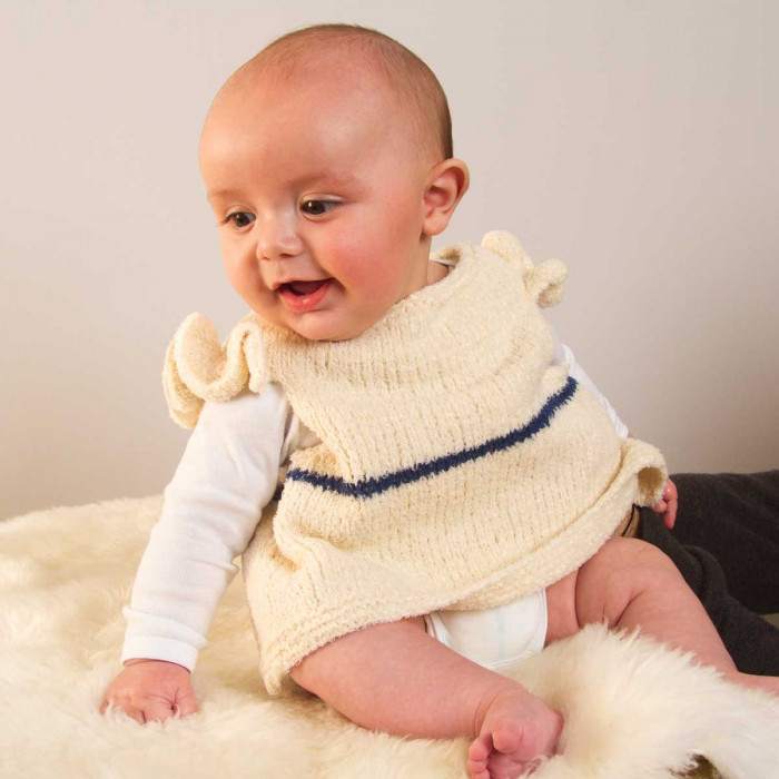 Bavoir bébé à tricoter