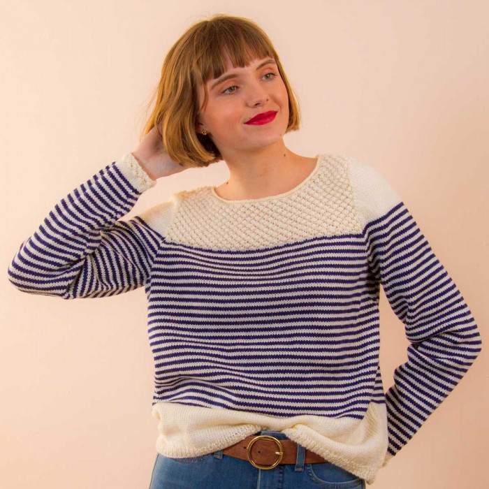Lichia ready-to-knit sailor sweater