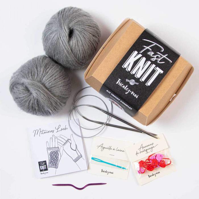 Lech Mittens - knitting box Fast Knit
