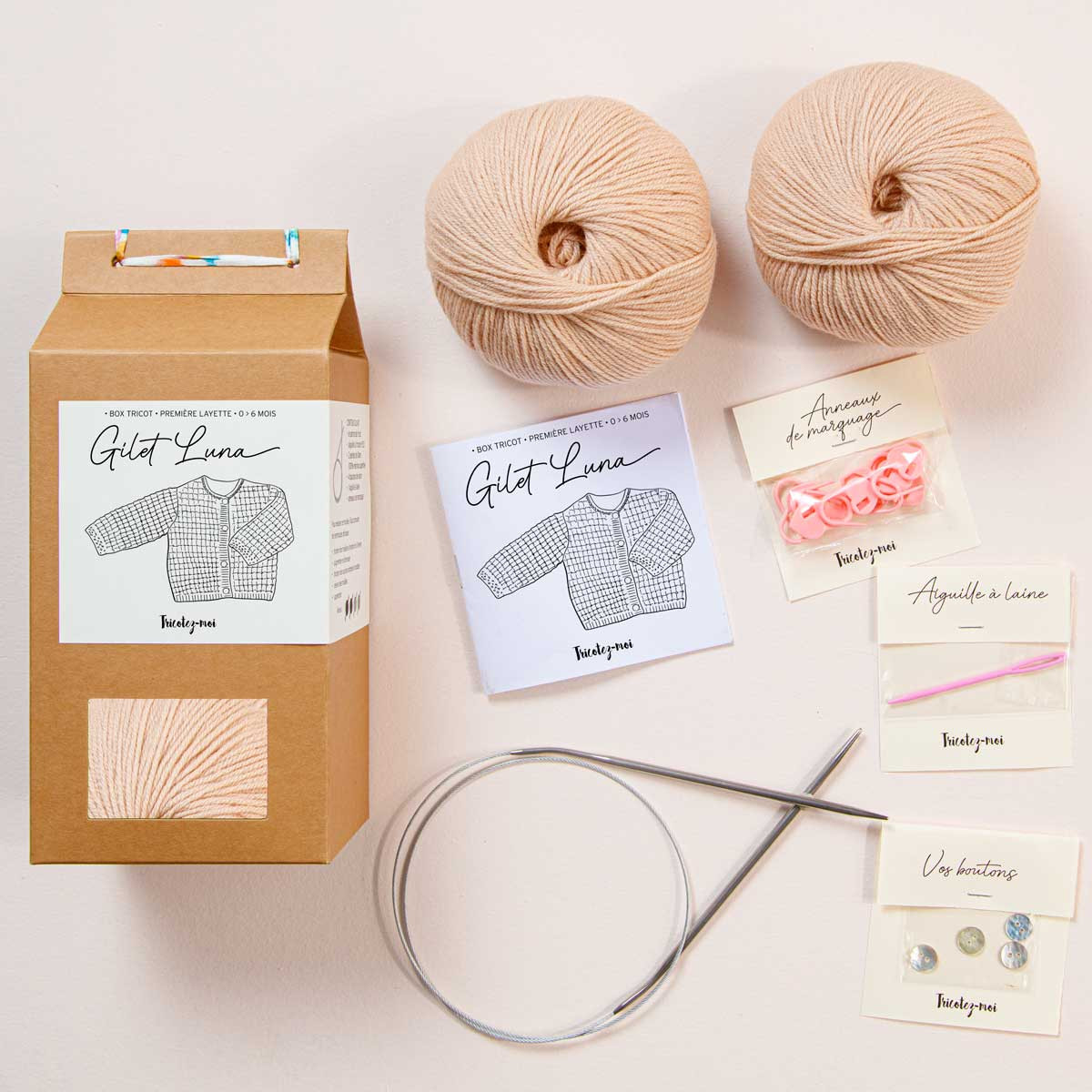 Luna Bra Layette Knitting box