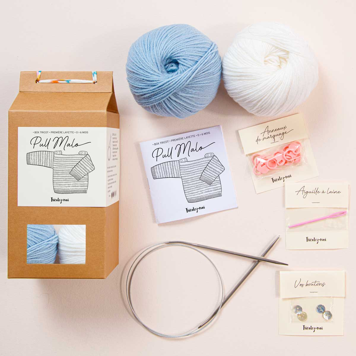 Malo Jumper Layette Knitting box