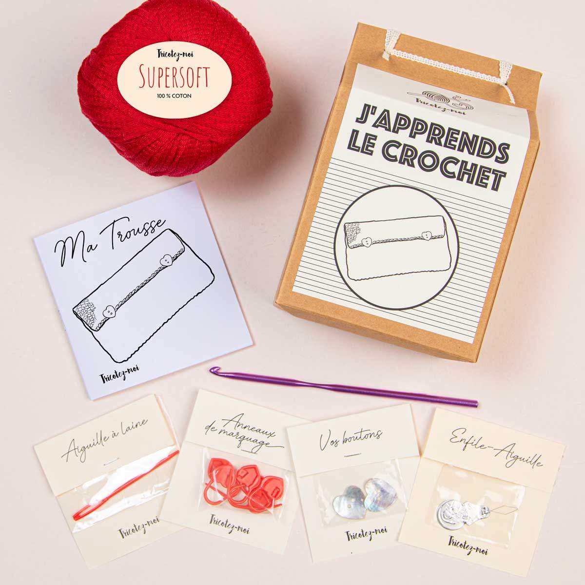 HERKINDNESS Lot De 9 Aiguilles à Crochet Ergonomiques Noires - Trousse Crochet Pour Débutants Et Amateurs