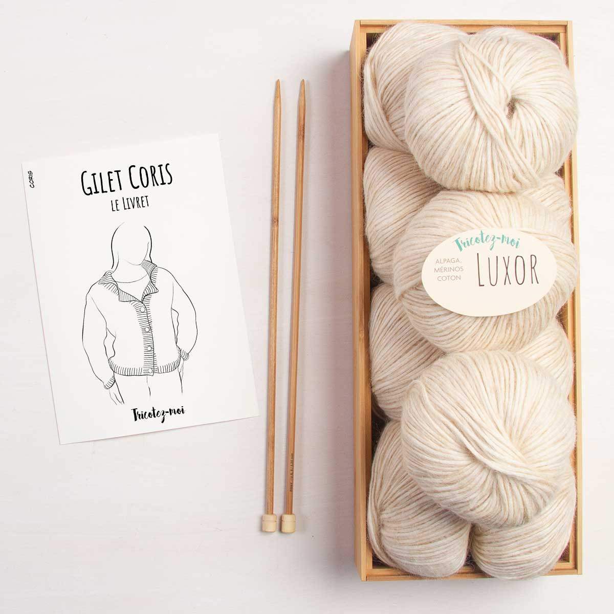 Coris Cardigan knitting kit