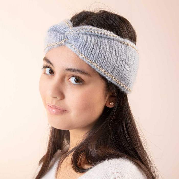 Headband à tricoter Crinum - kit tricot