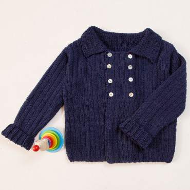 Gilet bébé à tricoter Léo