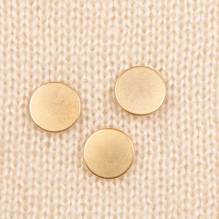 Gold plated steel buttons