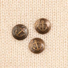 Bouton ancre marine