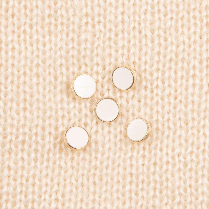 Boutons En Métal Doré Ondulés – Lot De 10 Pour Vestes, Manteaux Ou Customisation